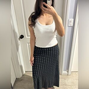 🍎🍎🍎🍎SOLD 🍎🍎🍎🍎Black Polka Dot Skirt, Size: L Brand new